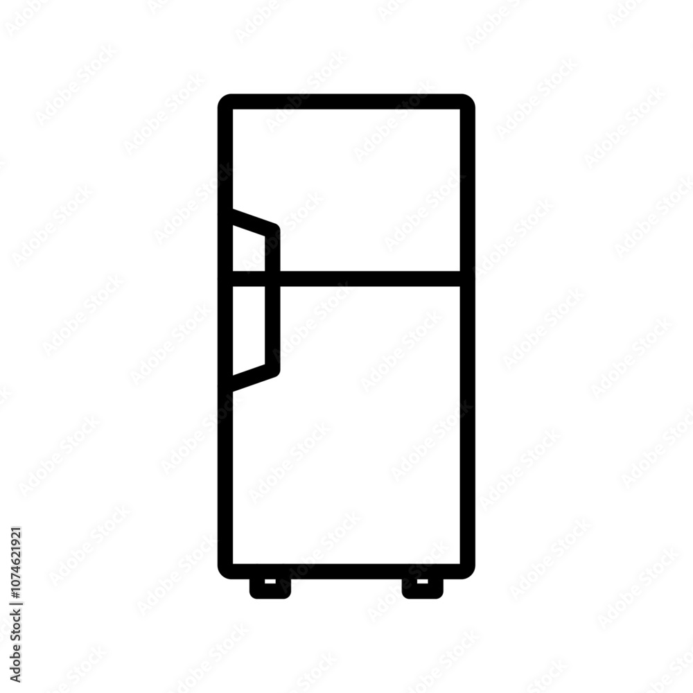 Fridge icon logo sign set vector outline Fridge icon logo sign set vector outline