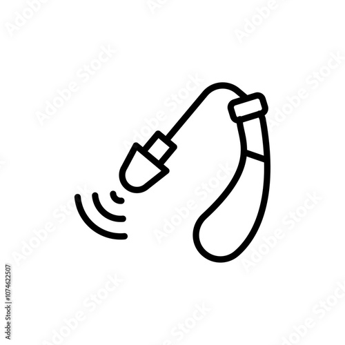 Hearing aid icon logo sign set vector outline