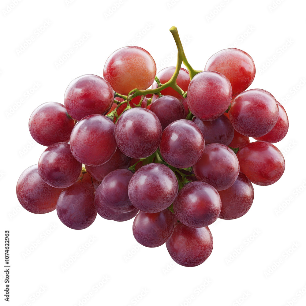 bunch of red grapes isolated on transparent background cutout bunch of red grapes isolated on transparent background cutout