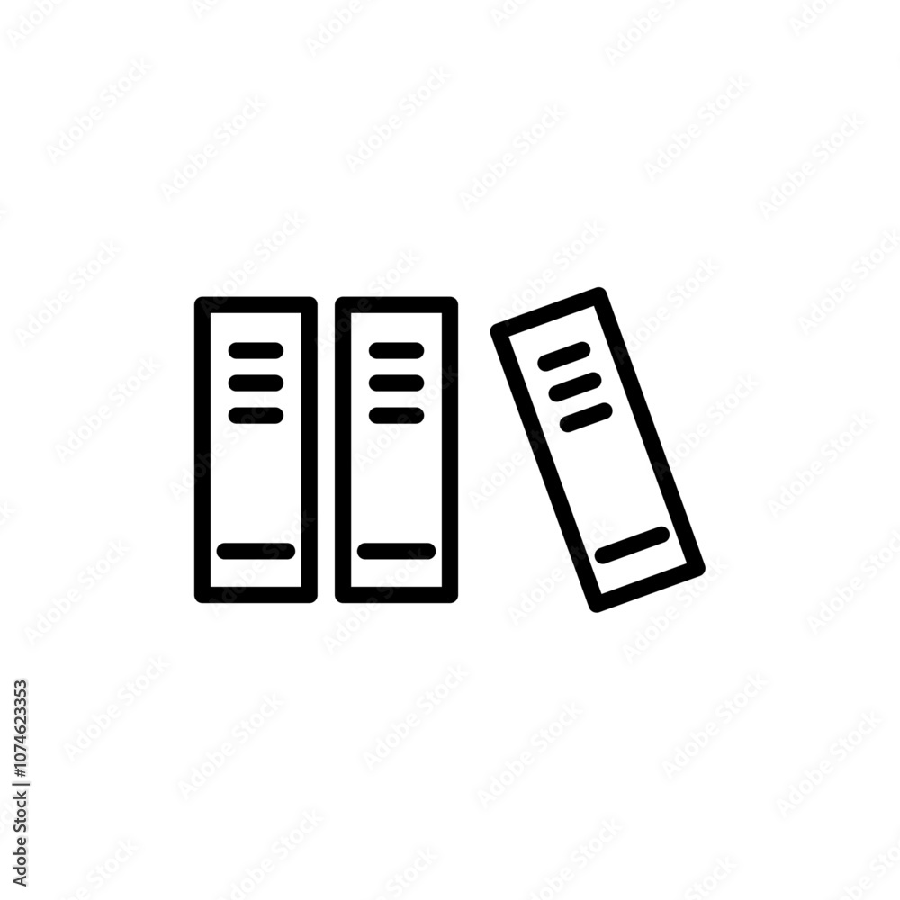 Library icon logo sign set vector outline Library icon logo sign set vector outline