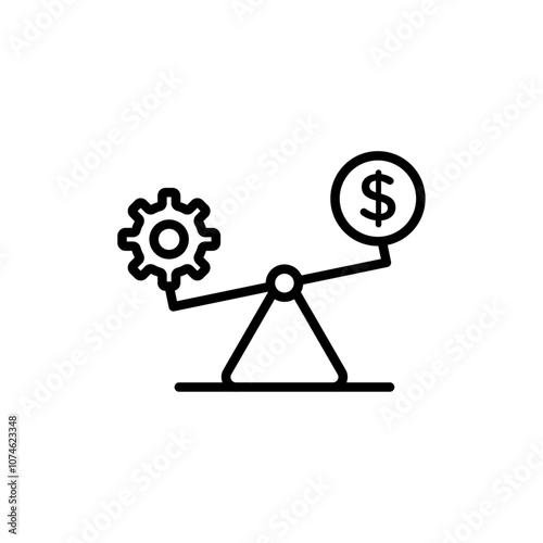 Leverage icon logo sign set vector outline