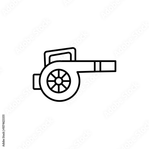 Leaf blower icon logo sign set vector outline