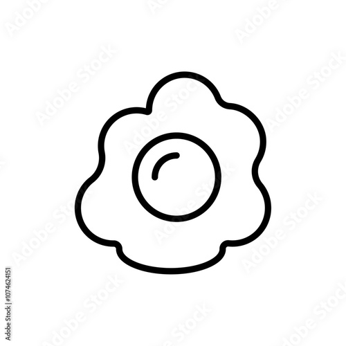 Omelet icon logo sign set vector outline