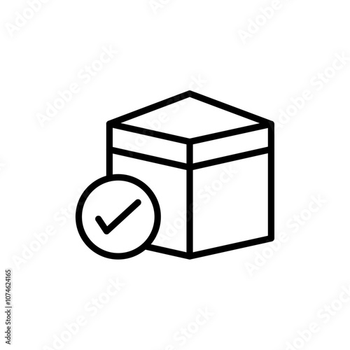Order receive icon logo sign set vector outline