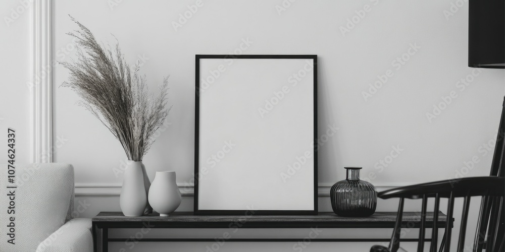 Fototapeta premium Modern Living Room Interior with Minimalist Decor