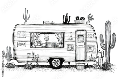 Camping Trailer, Retro Style
 photo