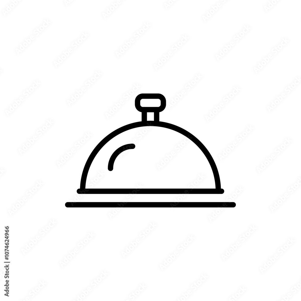 Reception bell icon logo sign set vector outline Reception bell icon logo sign set vector outline