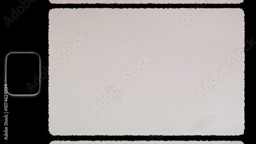 Vintage film border with film grain texture for retro projects and creative designs