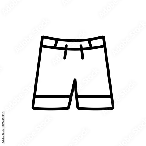 Swim shorts icon logo sign set vector outline
