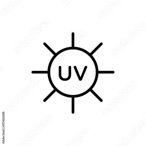 UV icon logo sign set vector outline