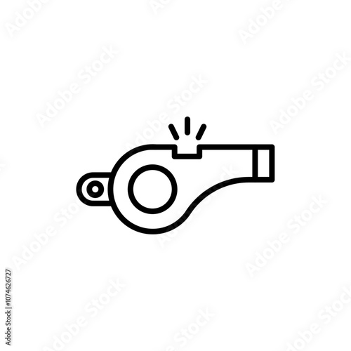 Whistle icon logo sign set vector outline