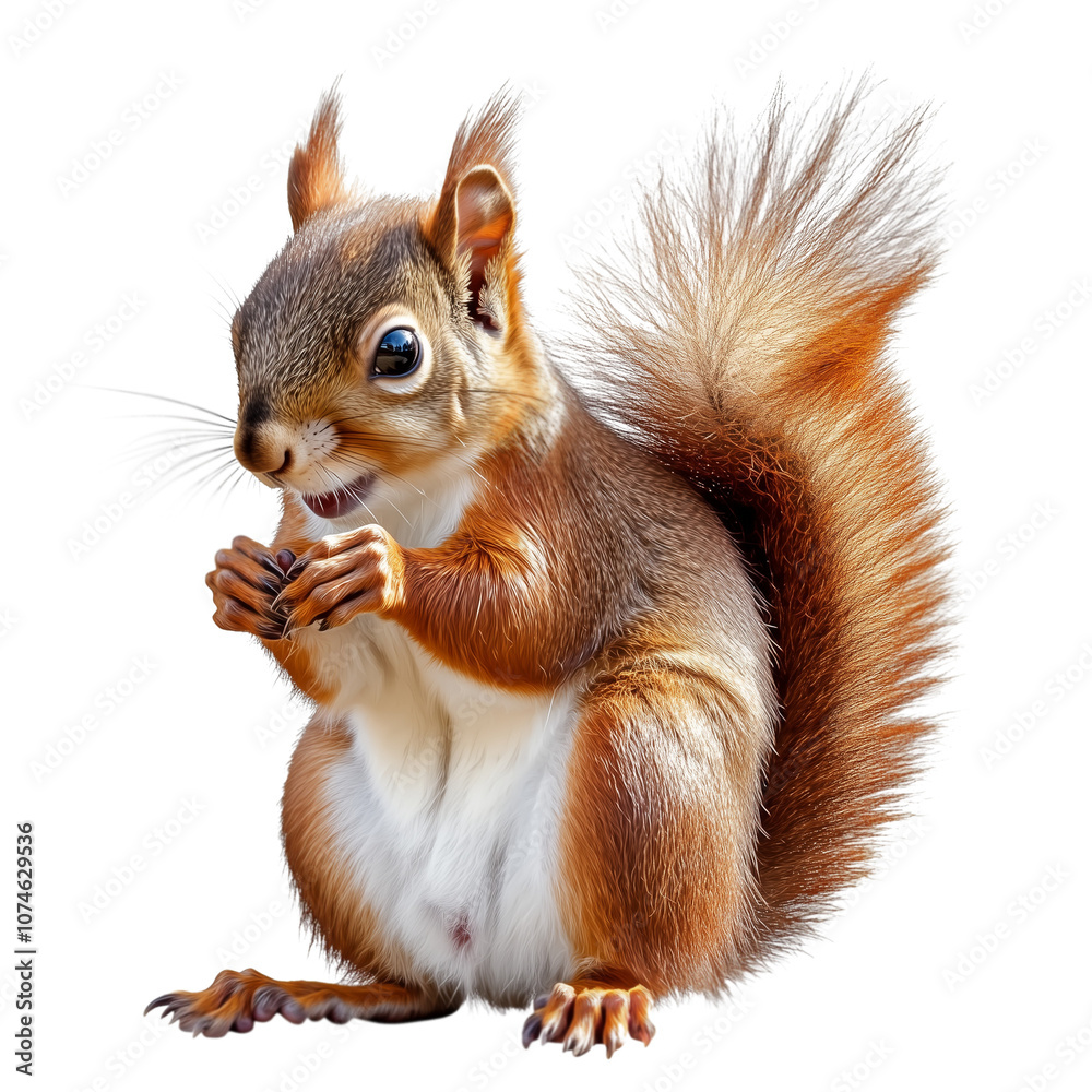 Fototapeta premium Squirrel on a transparent background