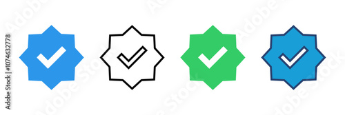 Free Download verified icon vector. verification check mark. approved icon - GFXLoad