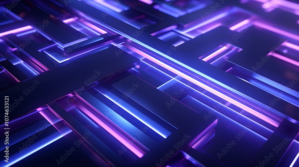 3d rendering of purple and blue abstract geometric background. Scene for advertising, technology, showcase, banner, game, sport, cosmetic, business, metaverse. Sci-Fi Illustration. Product display 3d rendering of purple and blue abstract geometric background. Scene for advertising, technology, showcase, banner, game, sport, cosmetic, business, metaverse. Sci-Fi Illustration. Product display