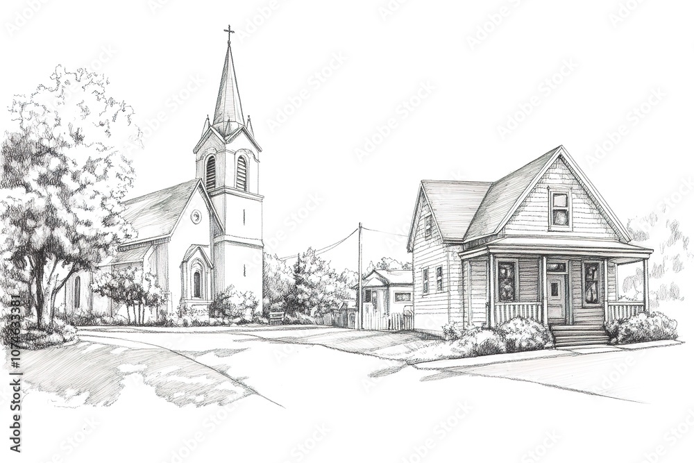 Building view with landmark of Prescott is a city in central Arizona. Hand drawn sketch illustration in vector.
Building view with landmark of Prescott is a city in central Arizona. Hand drawn sketch illustration in vector.