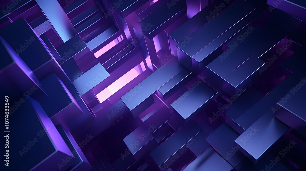 3d rendering of purple and blue abstract geometric background. Scene for advertising, technology, showcase, banner, game, sport, cosmetic, business, metaverse. Sci-Fi Illustration. Product display 3d rendering of purple and blue abstract geometric background. Scene for advertising, technology, showcase, banner, game, sport, cosmetic, business, metaverse. Sci-Fi Illustration. Product display
