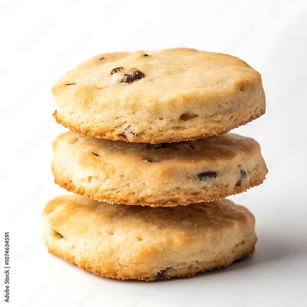 Biscuit isolated on a white background, close up Biscuit isolated on a white background, close up