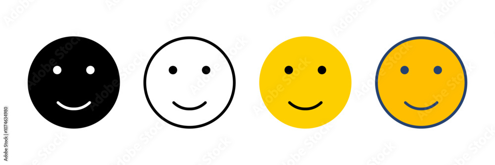 Fototapeta premium smile icon vector. smile emoticon icon. feedback