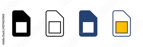 Sim card icon vector. dual sim card icon vector
