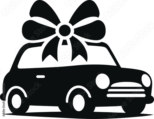 Car gift icon silhouette New Car Icon