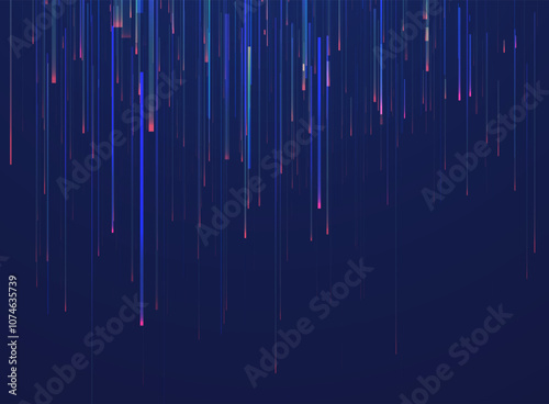 Abstract lines on dark background. Magic light effects. Graphic concept for your design. Adobe Illustrator Artwork