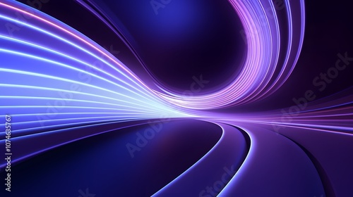 3d rendering of purple and blue abstract geometric background. Scene for advertising, technology, showcase, banner, game, sport, cosmetic, business, metaverse. Sci-Fi Illustration. Product display