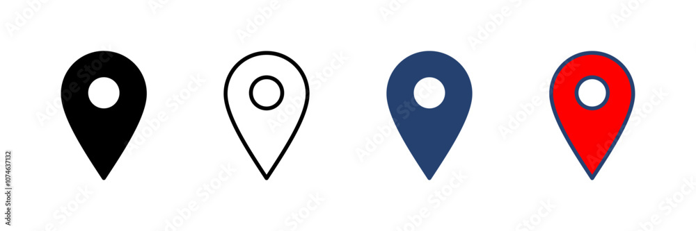 Pin icon vector. Location icon vector. destination icon. map pin Pin icon vector. Location icon vector. destination icon. map pin