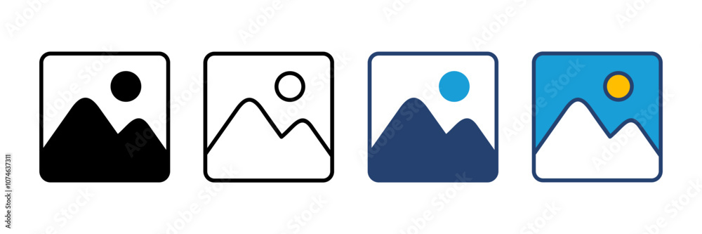 Picture icon vector. photo gallery icon symbol Picture icon vector. photo gallery icon symbol