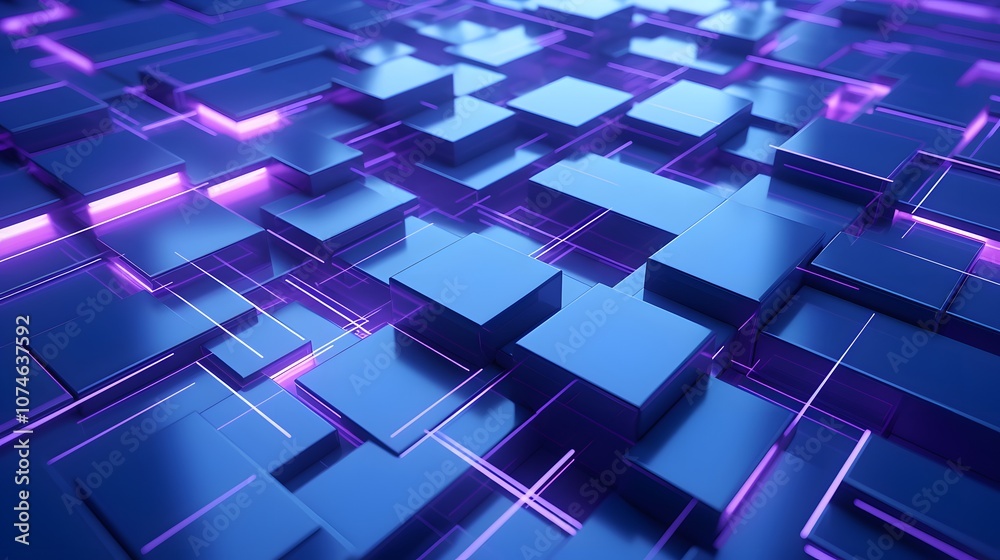 3d rendering of purple and blue abstract geometric background. Scene for advertising, technology, showcase, banner, game, sport, cosmetic, business, metaverse. Sci-Fi Illustration. Product display 3d rendering of purple and blue abstract geometric background. Scene for advertising, technology, showcase, banner, game, sport, cosmetic, business, metaverse. Sci-Fi Illustration. Product display