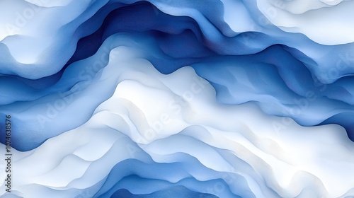 Sky-Inspired Light Grey and Blue Camo Design, Minimalist Flat Aesthetic, Contemporary Pattern for Modern Applications