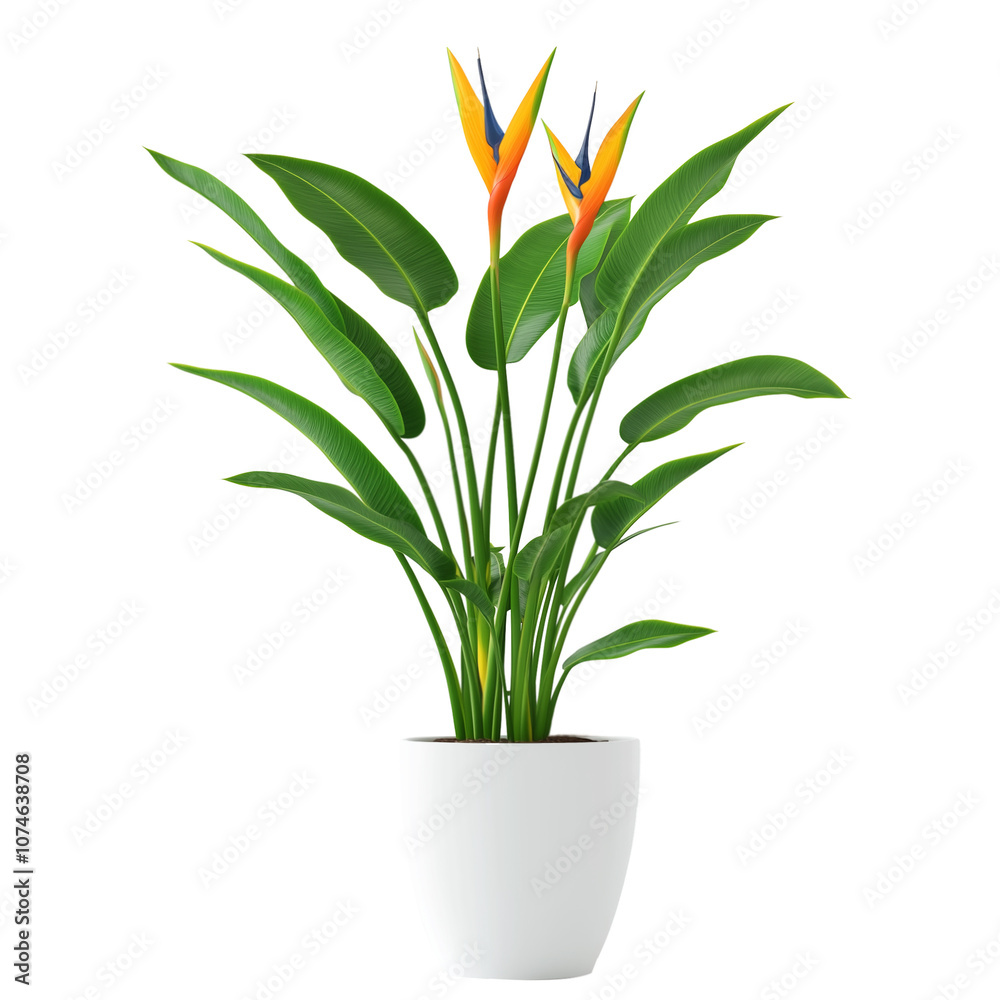 Flower in a vase isolated on transparent background Flower in a vase isolated on transparent background