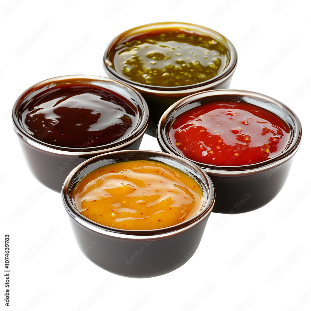 Sweet sauces isolated on transparent background Sweet sauces isolated on transparent background