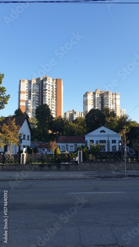 Moldova, Chisinau, autumn, road, buildings, architecture, houses, underground passage