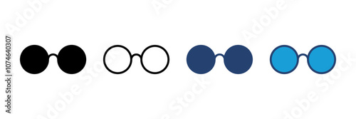 Glasses icon vector. Glasses vector icon
