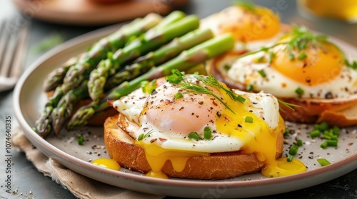 Hollandaise Sauce: A creamy, buttery sauce made from egg yolks, butter, and lemon juice, traditionally served with eggs Benedict or drizzled over steamed asparagus. 