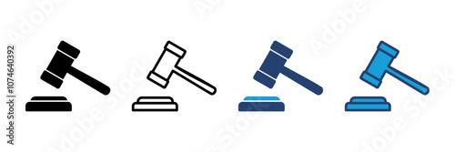 Gavel icon vector. judge gavel icon vector. law icon vector. auction hammer