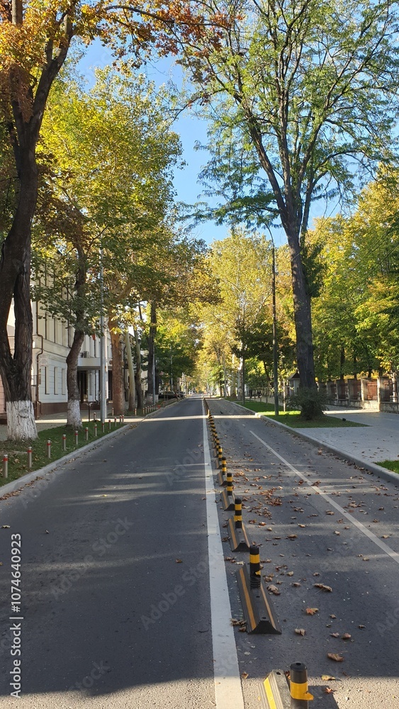Moldova, Chisinau, autumn, road, buildings, architecture, houses, underground passage