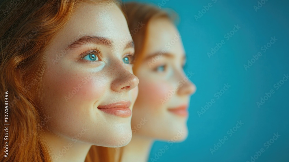 Futuristic Female Portrait with High-Tech Features Futuristic Female Portrait with High-Tech Features