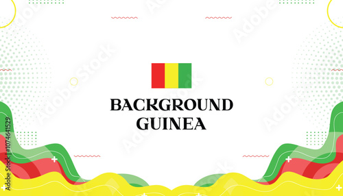 Background mephis guinea abstrack wave color flag guinea 
