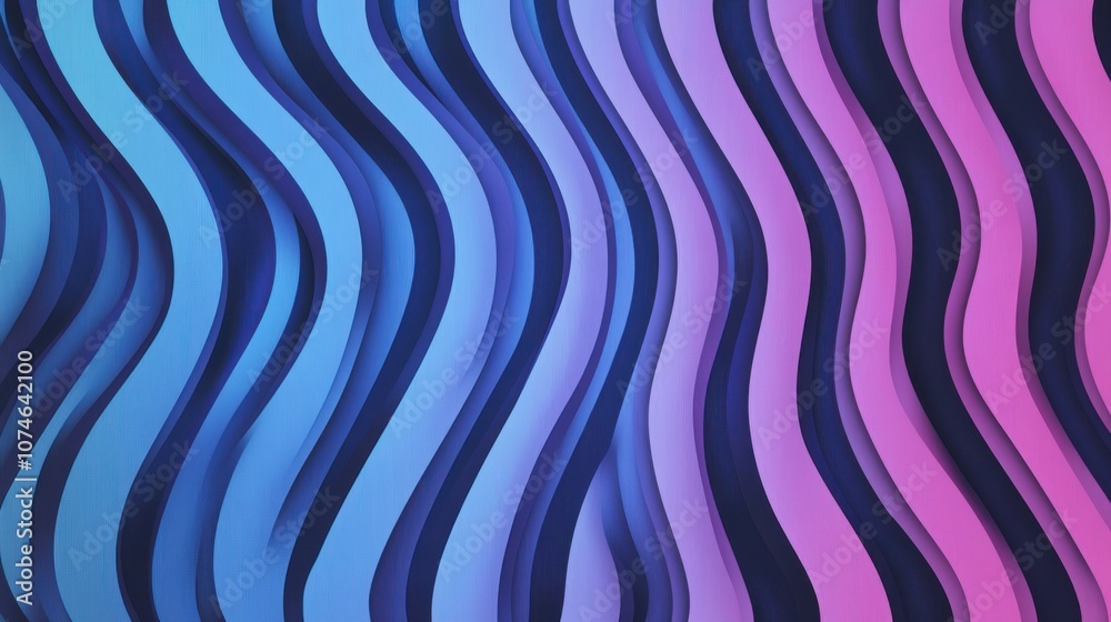 A vibrant abstract wave pattern in shades of blue and pink, creating a dynamic and soothing visual effect.