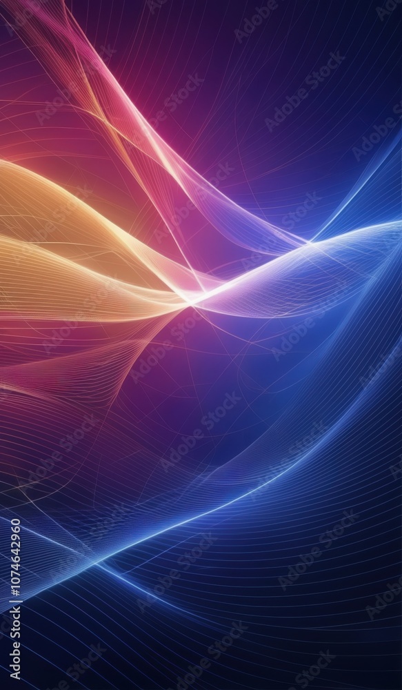 Naklejka premium abstract background with a blue and orange wave