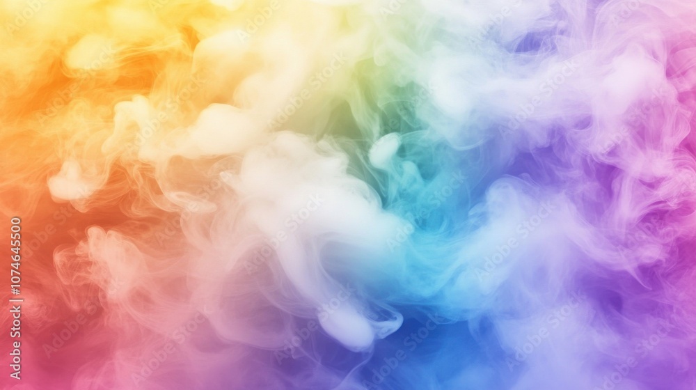 Colorful swirling smoke in vibrant rainbow hues, creating a mesmerizing abstract background. Colorful swirling smoke in vibrant rainbow hues, creating a mesmerizing abstract background.