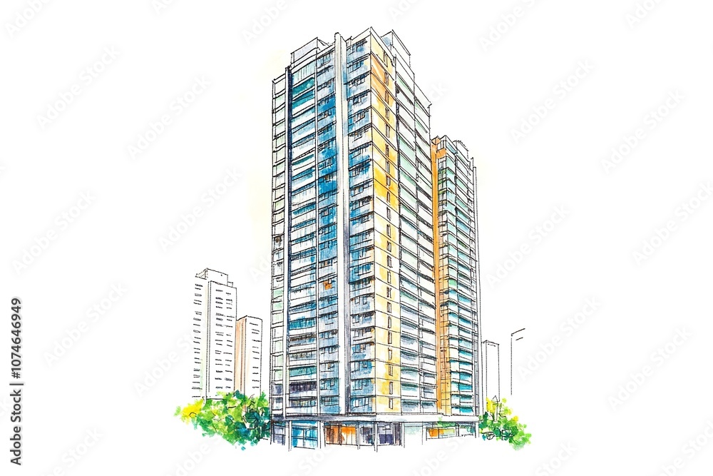 Building view with landmark of Barranquilla is the capital district of Atlantico Department in Colombia. Watercolor splash with hand drawn sketch illustration in vector.
Building view with landmark of Barranquilla is the capital district of Atlantico Department in Colombia. Watercolor splash with hand drawn sketch illustration in vector.