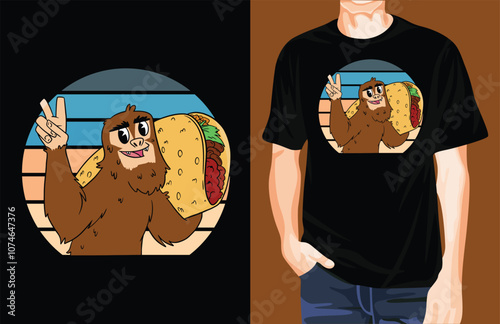 Big foot taco t-shirt design