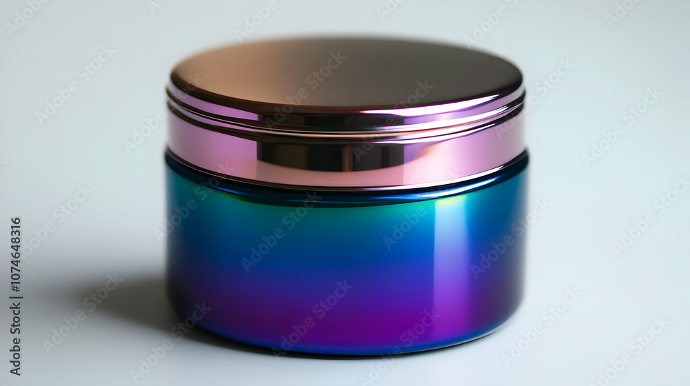 Metallic Jar with Iridescent Finish Metallic Jar with Iridescent Finish