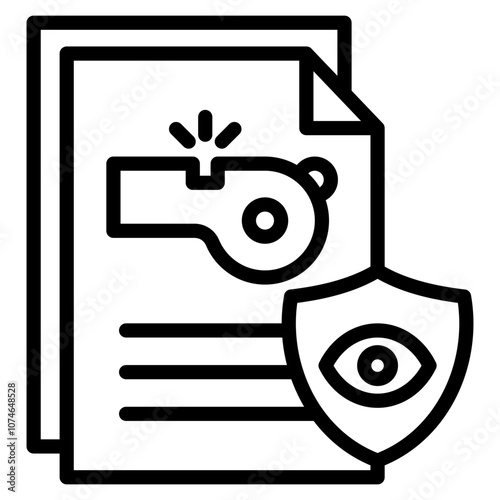 Whistleblower Icon For Design Element