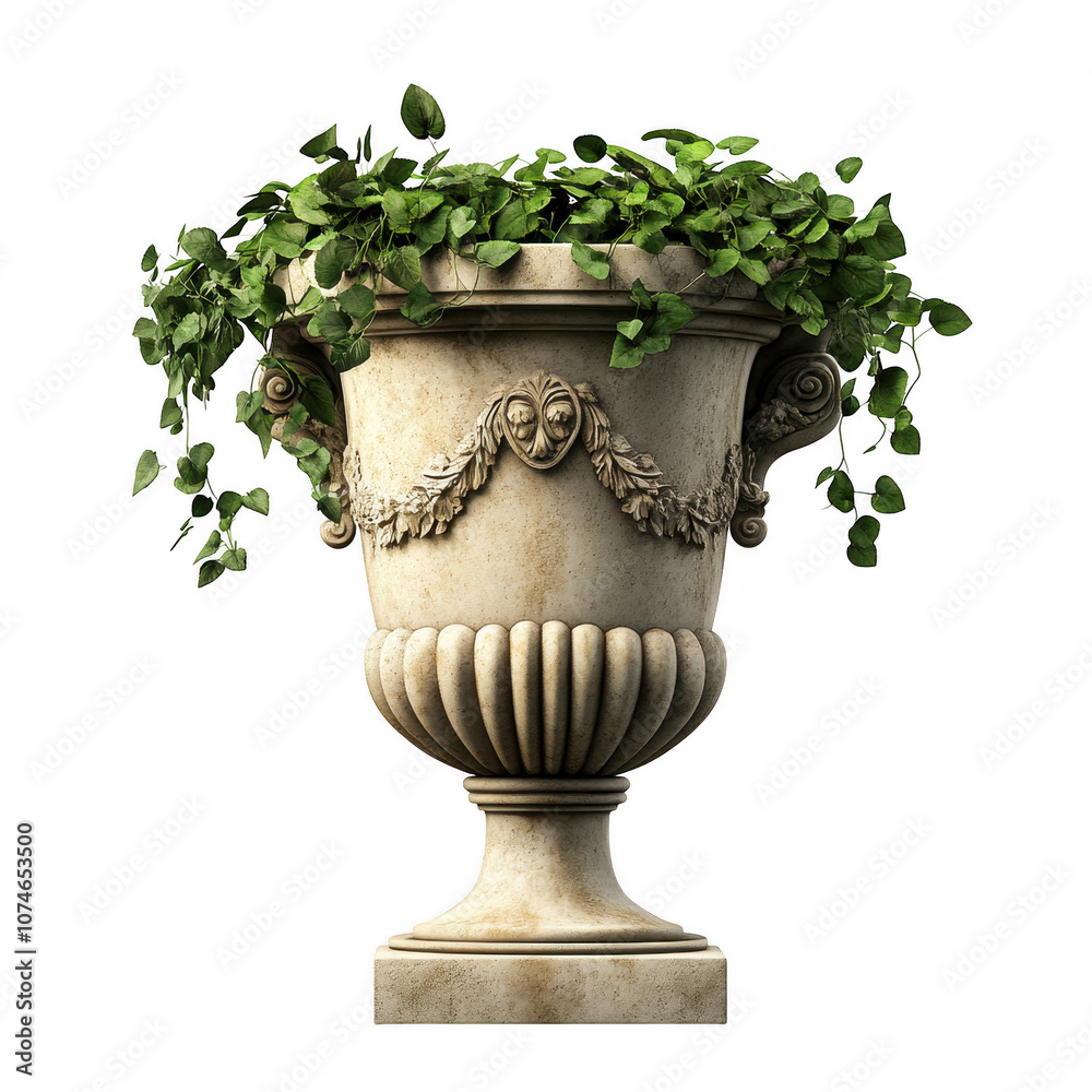 Ornamental Urn with Trailing Ivy Plant Ornamental Urn with Trailing Ivy Plant