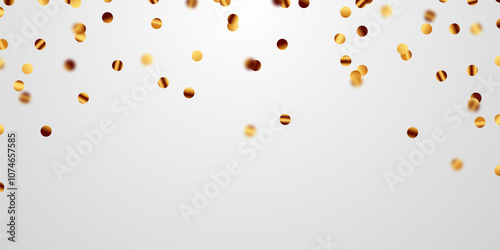 golden confetti background for festival decoration vector illustration