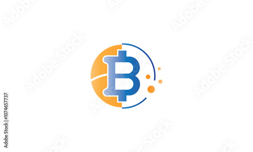 Blockchain logo, logo for blockchain technology, cryptocurrency, bitcoin, mining logo