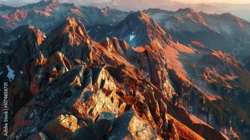 Sunrise over the Majestic Mountain Range
